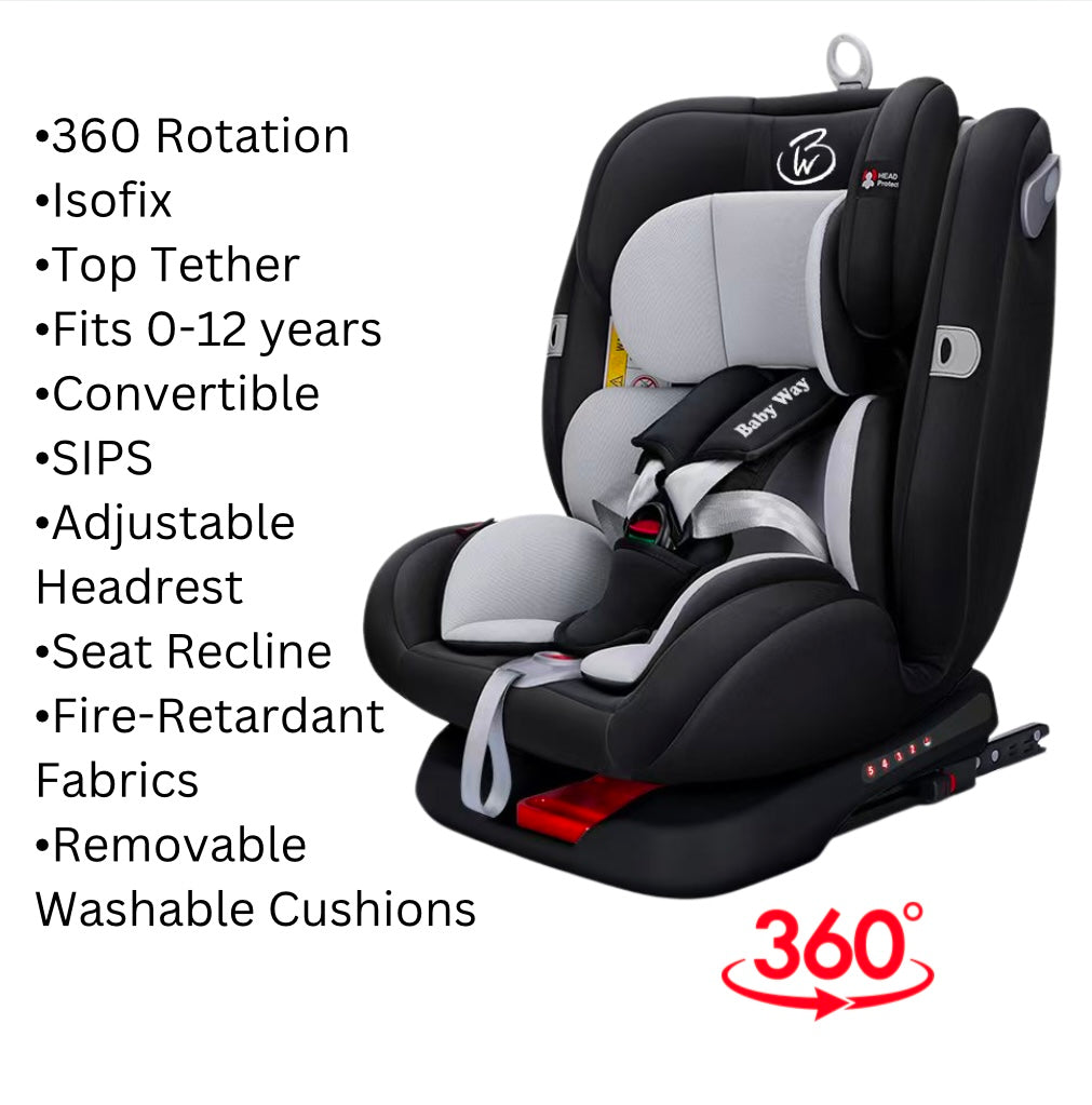 Guardian 360 Rotating and Convertible Car Seat with ISOFIX and Top Tether