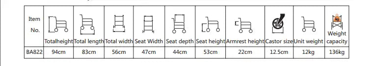4-in-1 Deluxe Mobile Multifunction Commode & Shower Chair ( BA822 ) - Babyonline