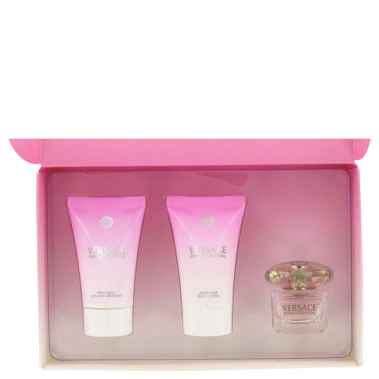 Bright Crystal Gift Set - .17 oz Mini EDT + .8 oz Shower Gel + .8 oz Body Lotion by Versace --