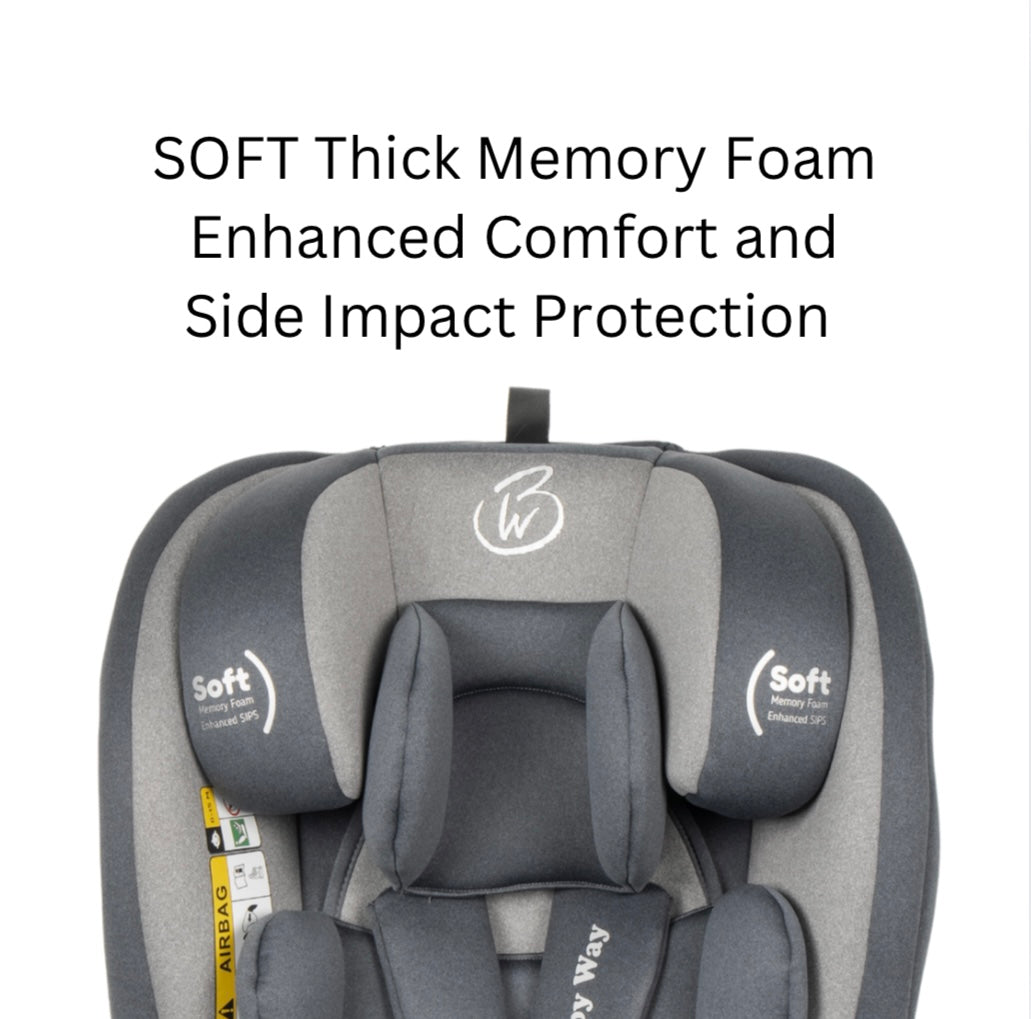 All-Rider 360 Rotating Convertible i-Size R129 Car Seat with ISOFIX and Top Tether - GREY