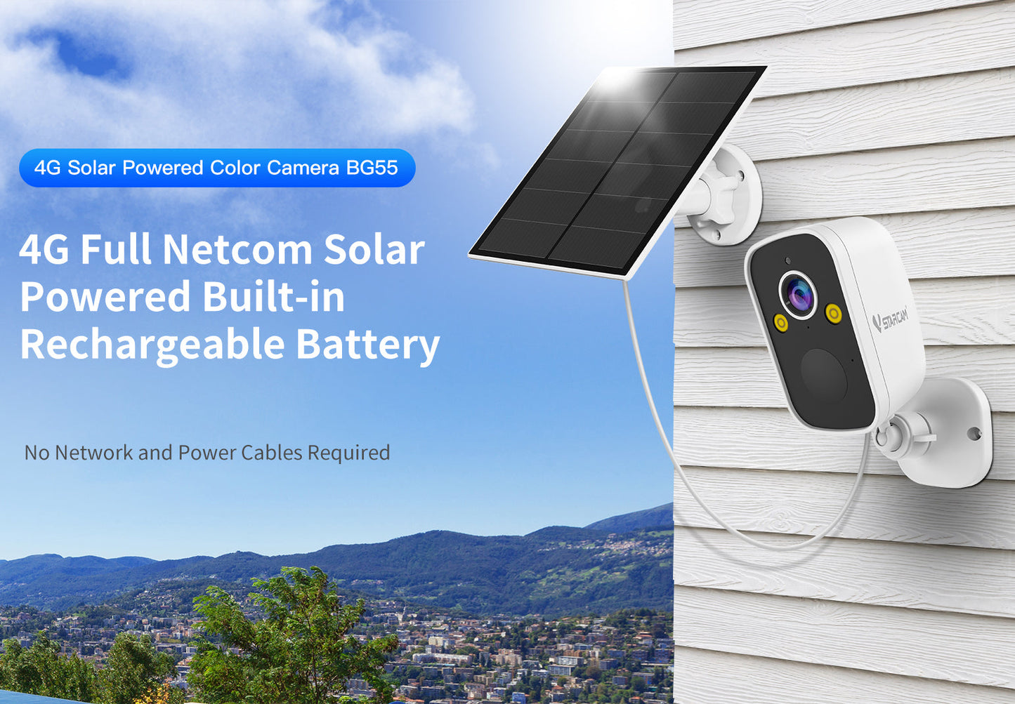 Vstarcam 4G Security Camera Solar Powered
