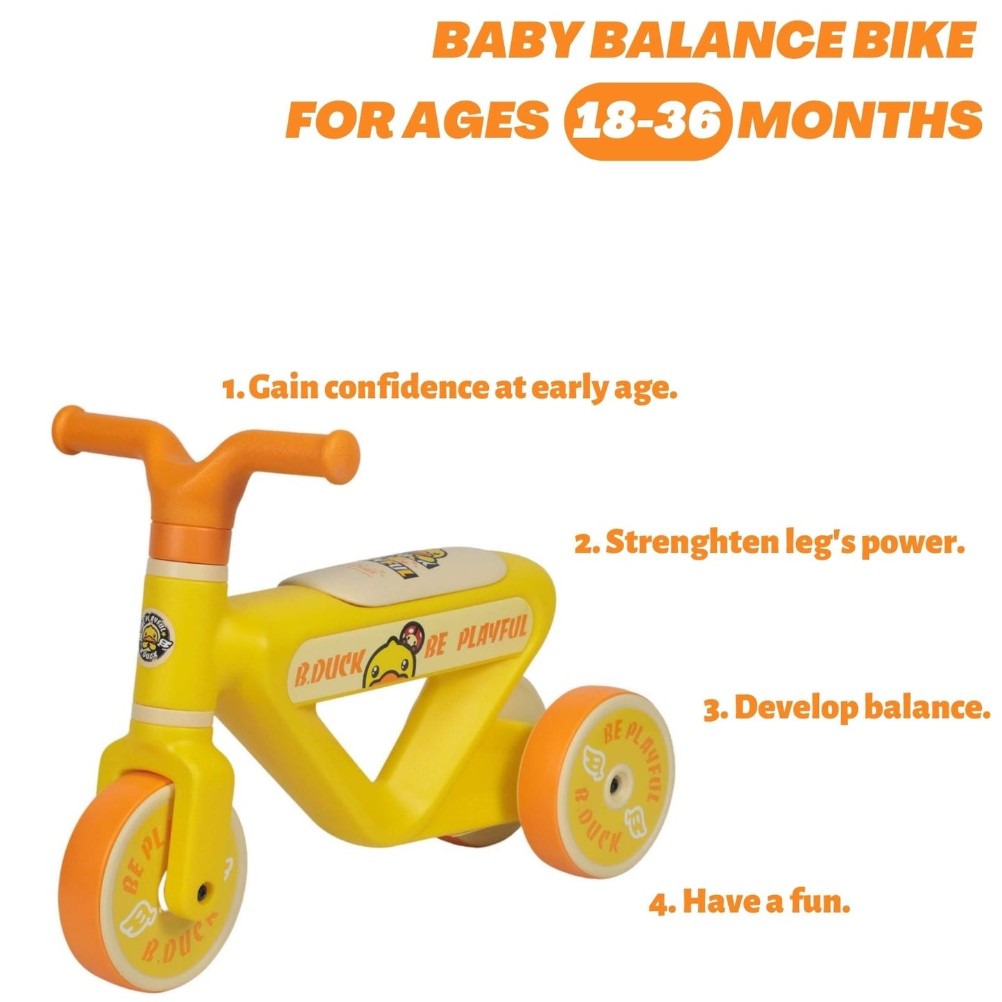 Baby Balance Bike 1005S Orange