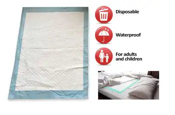 Bed Liners (10) pcs pack - 5 pack/box Blue colour - Babyonline