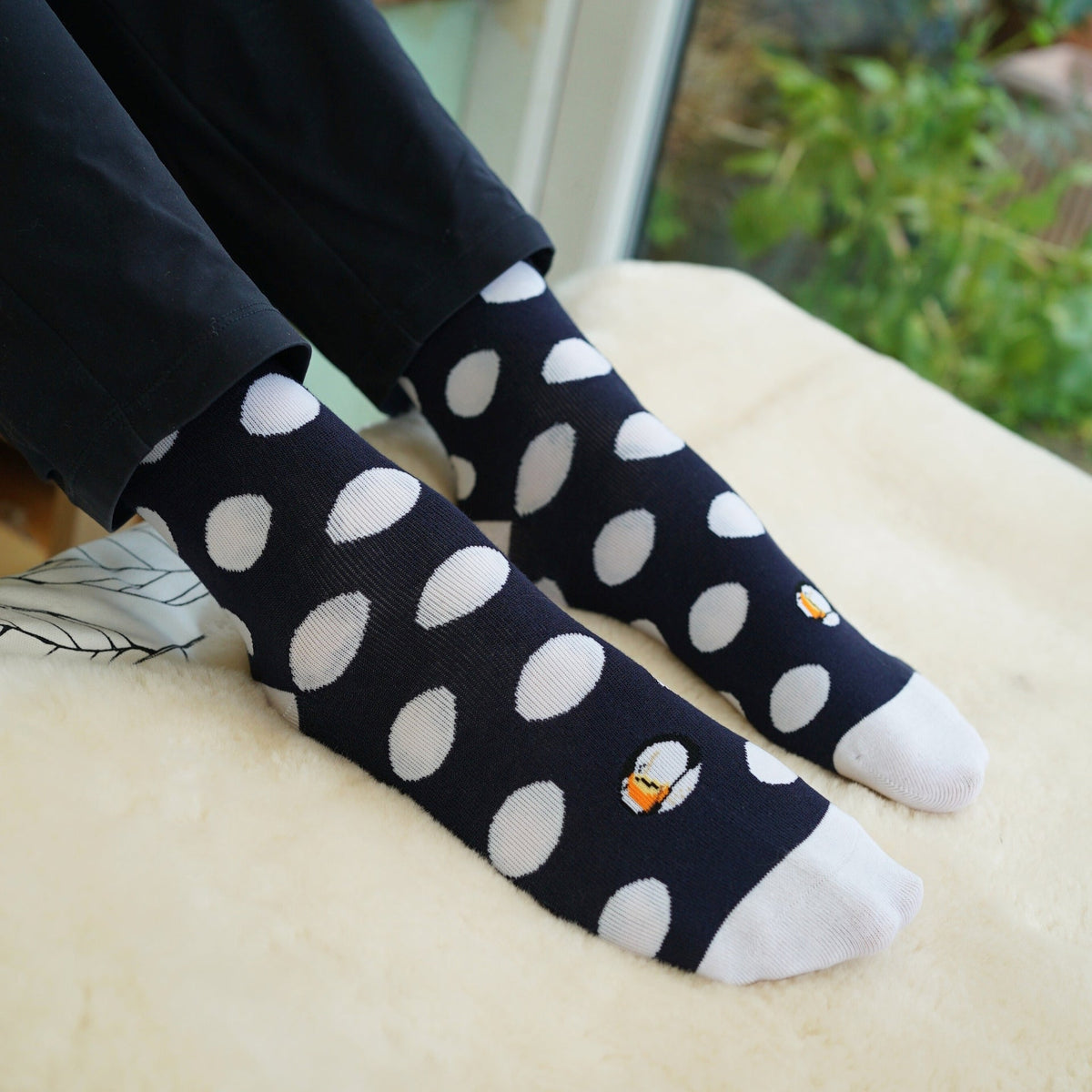Save the Polka Dot Puffin Bamboo Socks