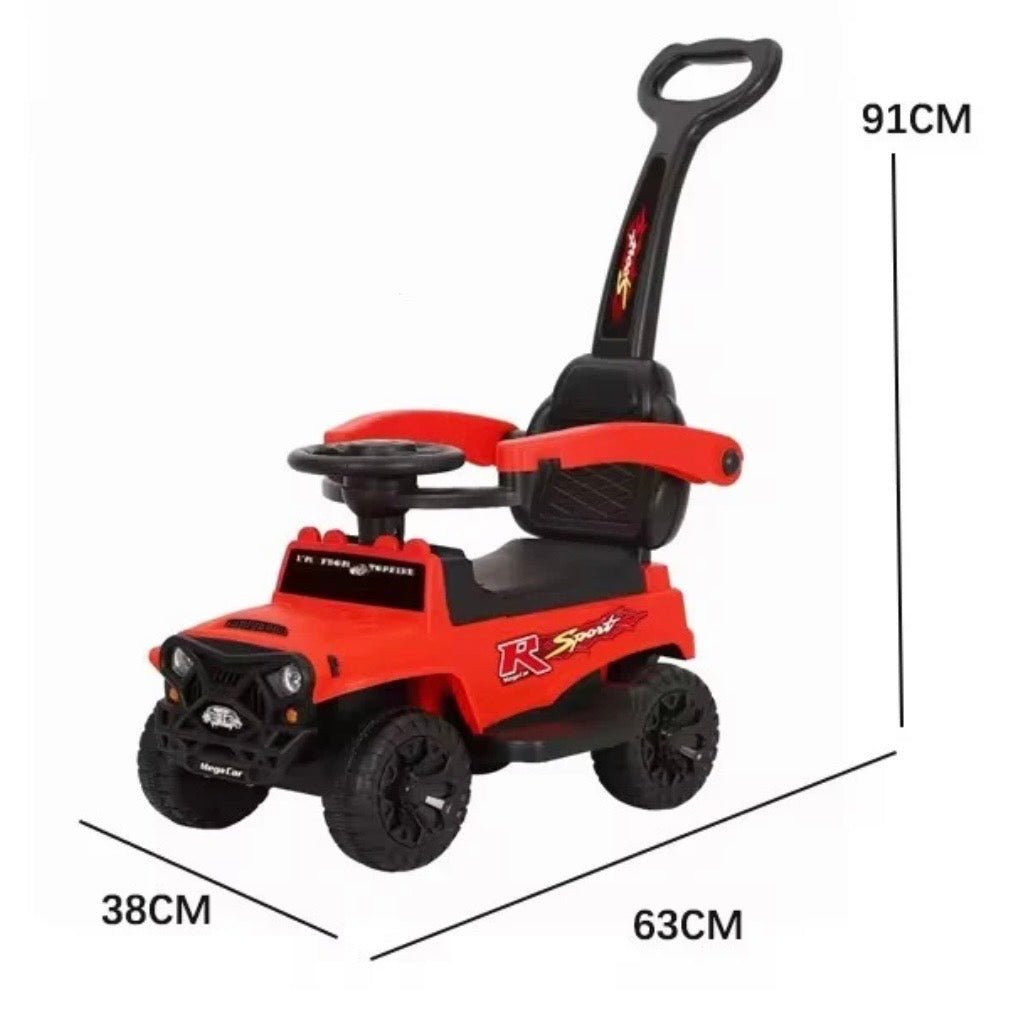 Kids Ride-On Push Truck with Lights and Music – RED