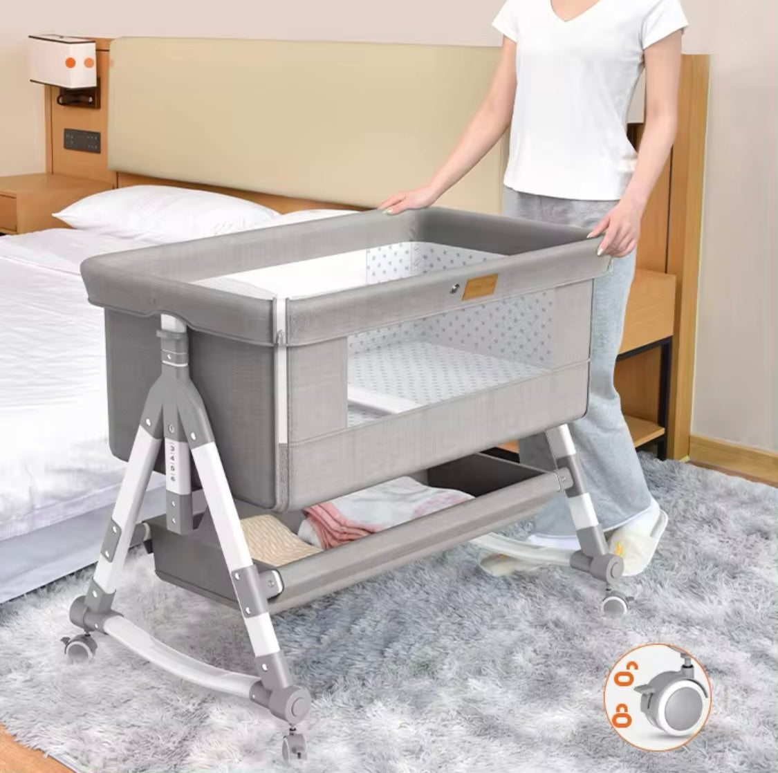Baby Multifunctional Co-Sleeper Bed and Changing Table
