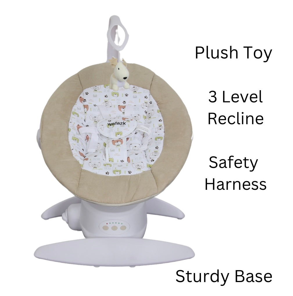 The Orbit 3D Advanced Baby Swing Rocker Soother Seat- Khaki