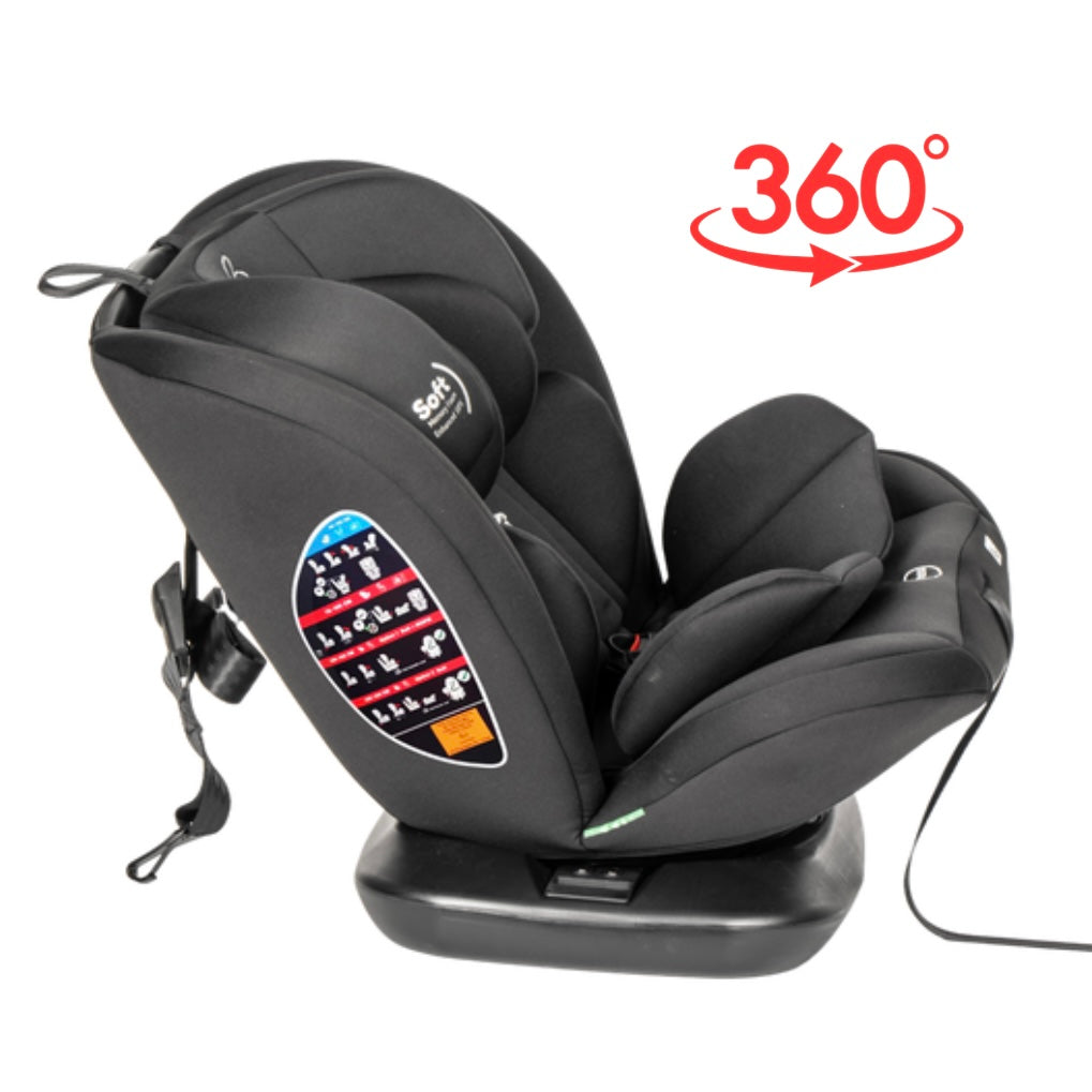 All-Rider 360 Rotating Convertible i-Size Car Seat with ISOFIX and Top Tether BLACK