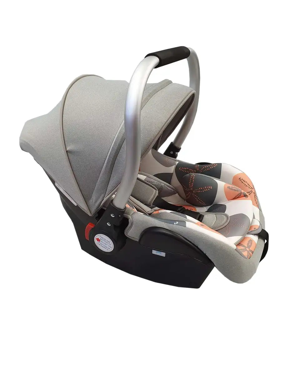 Neeva Capsule with Aluminum Handle - LIGHT GREY & ORANGE - Babyonline