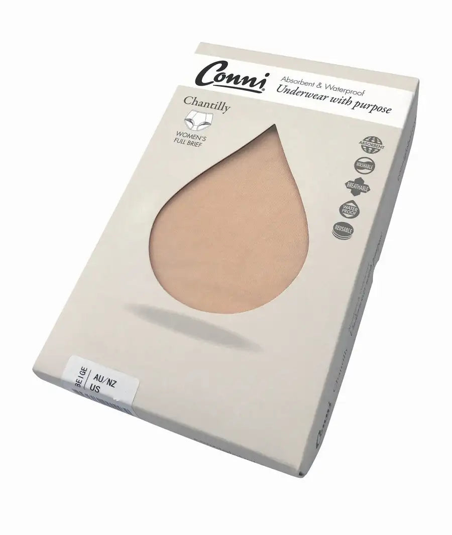 Conni Chantilly Ladies Absorbent Undergarment Beige - (AU/NZ) Size 14 - Babyonline