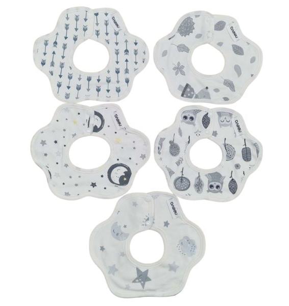 Neeva Baby Rotating Collar Bibs set (5pcs)