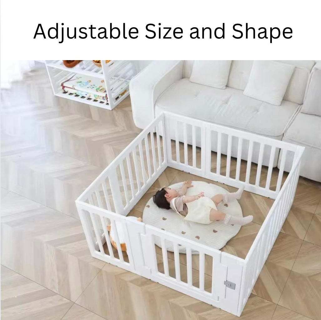 2 in 1 Convertible Baby Playpen 10 pieces & Storage Rack