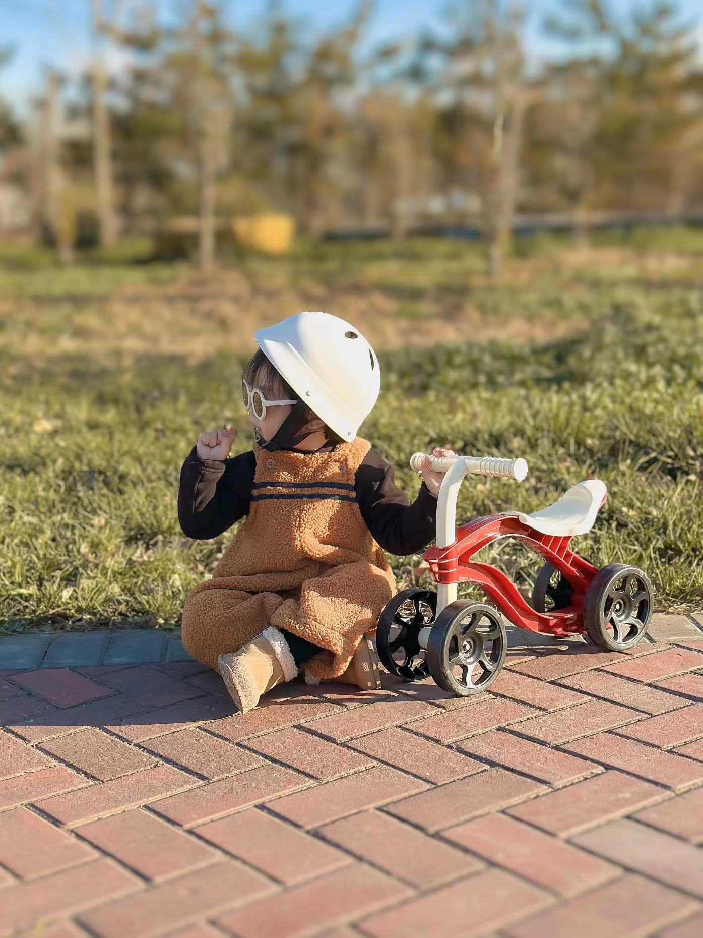 4-Wheel Balance Bike – Toddler Ride-On Toy