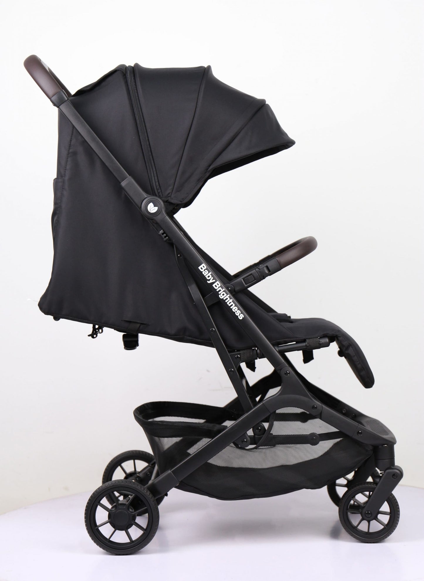 Baby Brightness AirGo Lightweight Compact Travel Pram and Portable ISOFIX Travel Booster Car Seat Black