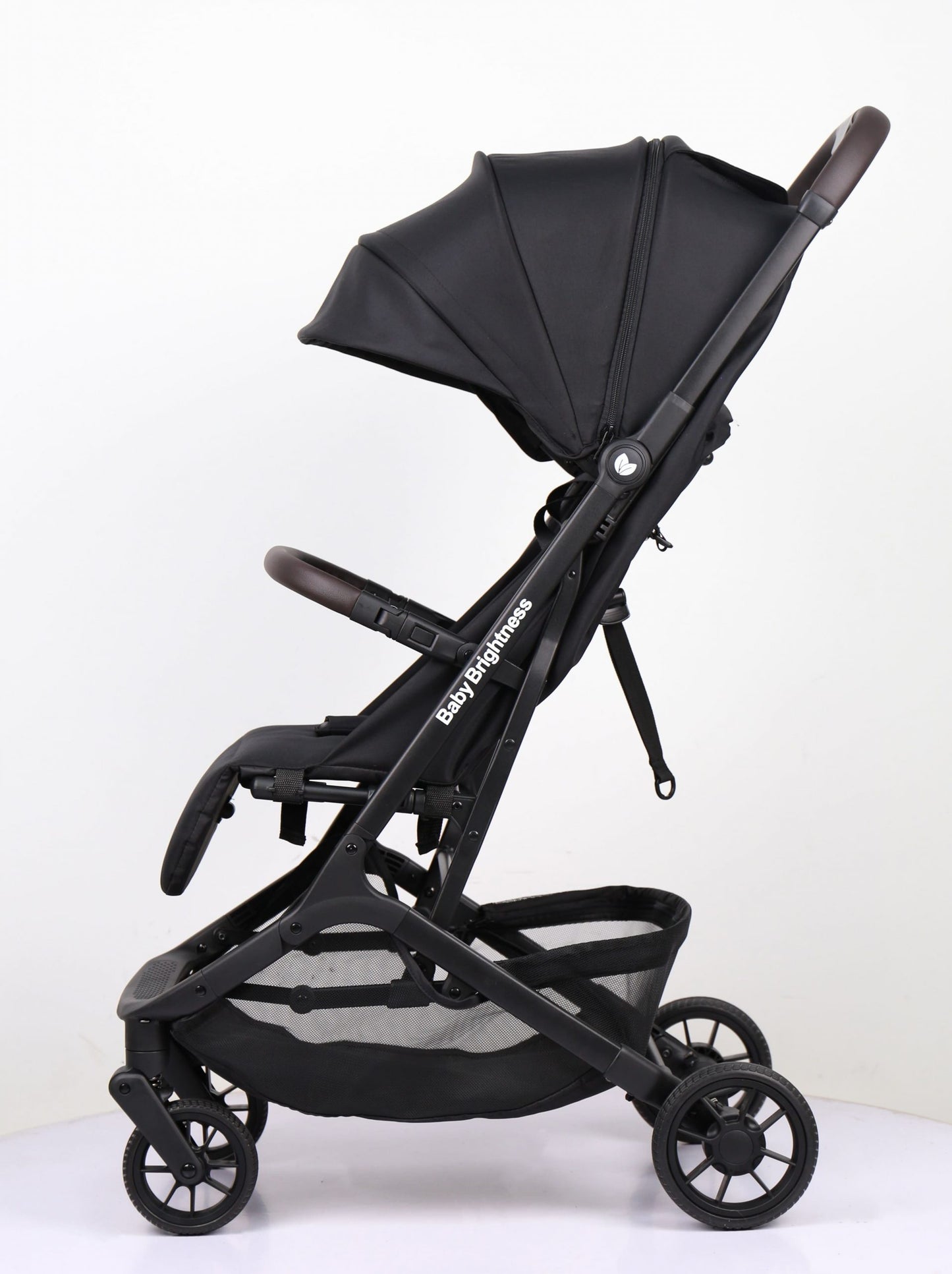 Baby Brightness AirGo Lightweight Compact Travel Pram and Portable ISOFIX Travel Booster Car Seat Black