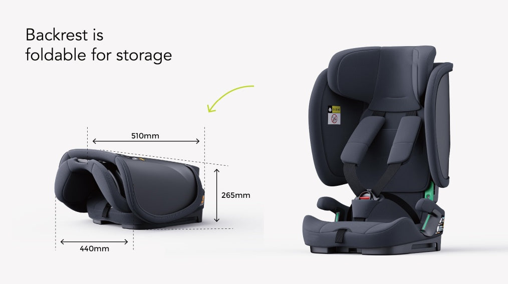 Pre-order Baby Brightness SecureFit Portable Booster Car Seat Dark Grey ETA: 2nd October 2025