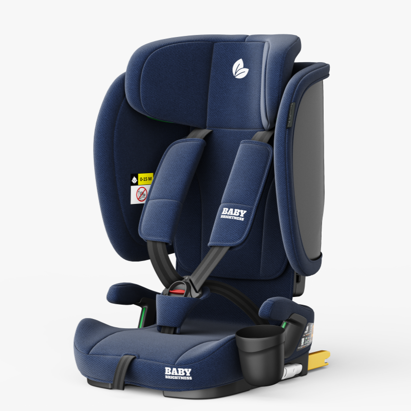 Baby Brightness AirGo Lightweight Compact Travel Pram and Portable ISOFIX Travel Booster Car Seat Blue