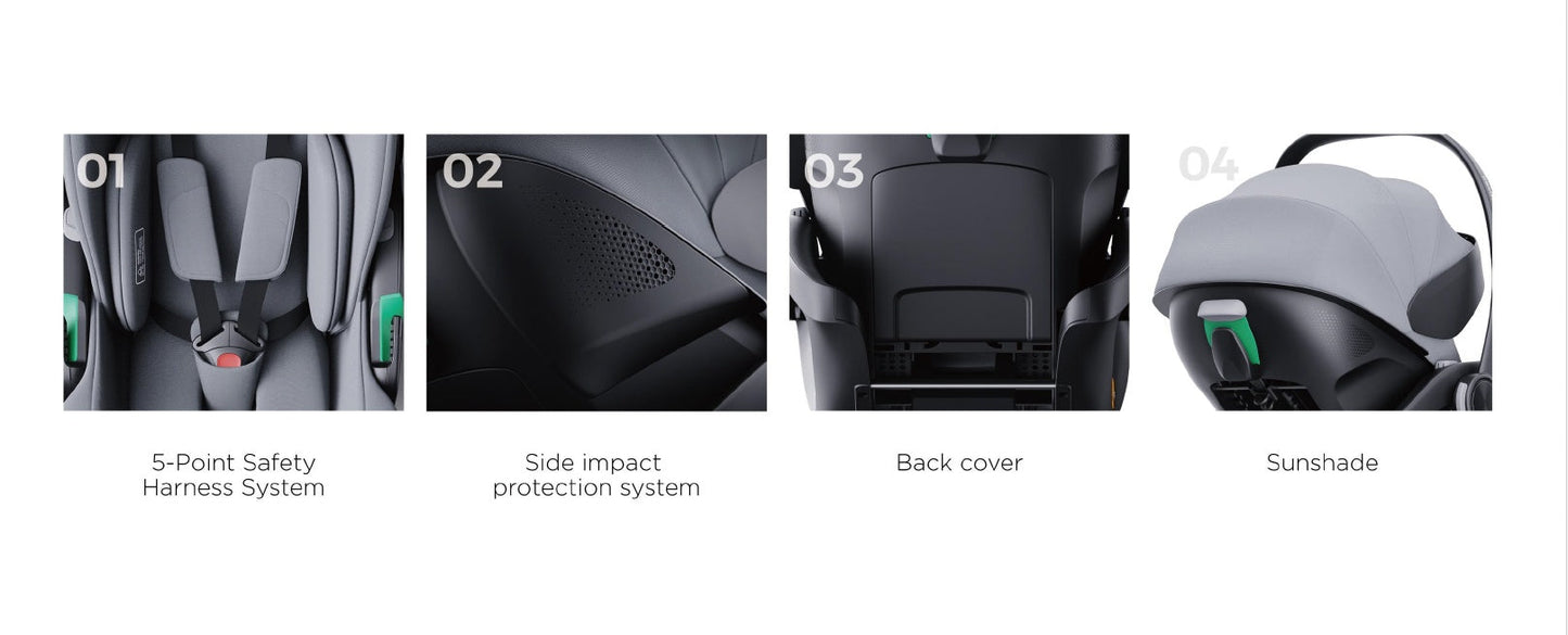 Pre-order Skyra 2-in-1 Newborn Pram & Bassinet Stroller and Reclining Car Seat (Black) - image 47