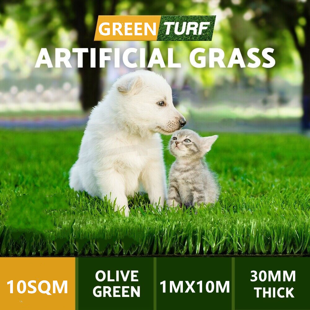 1x10M Artificial Grass 30MM 10M2