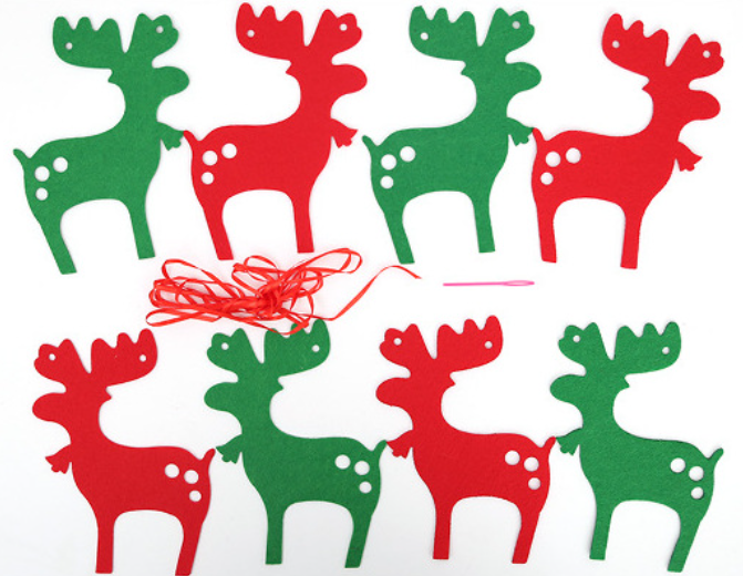 46PCS Merry Christmas Banner Decorations Bunting Sign