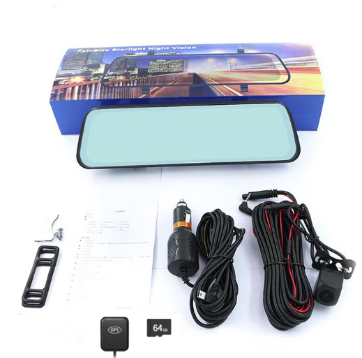4K Mirror Dash Cam 9.66inch with 64GB Card & GPS