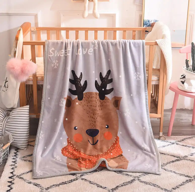 Sleep Tight Mink Feel Blanket DEER - Babyonline