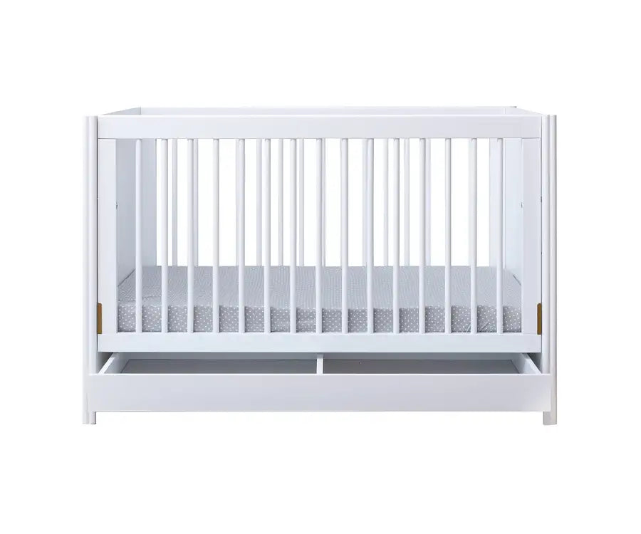 Kapai MERCURY Wooden Baby Cot Drop Side with Drawer - Babyonline
