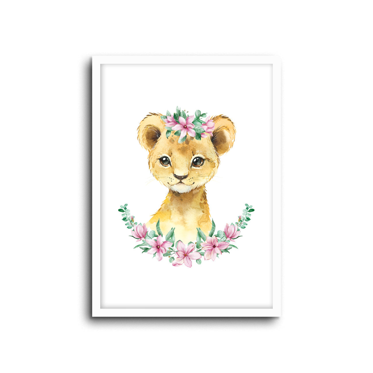 Wall Print | Lion - Floral