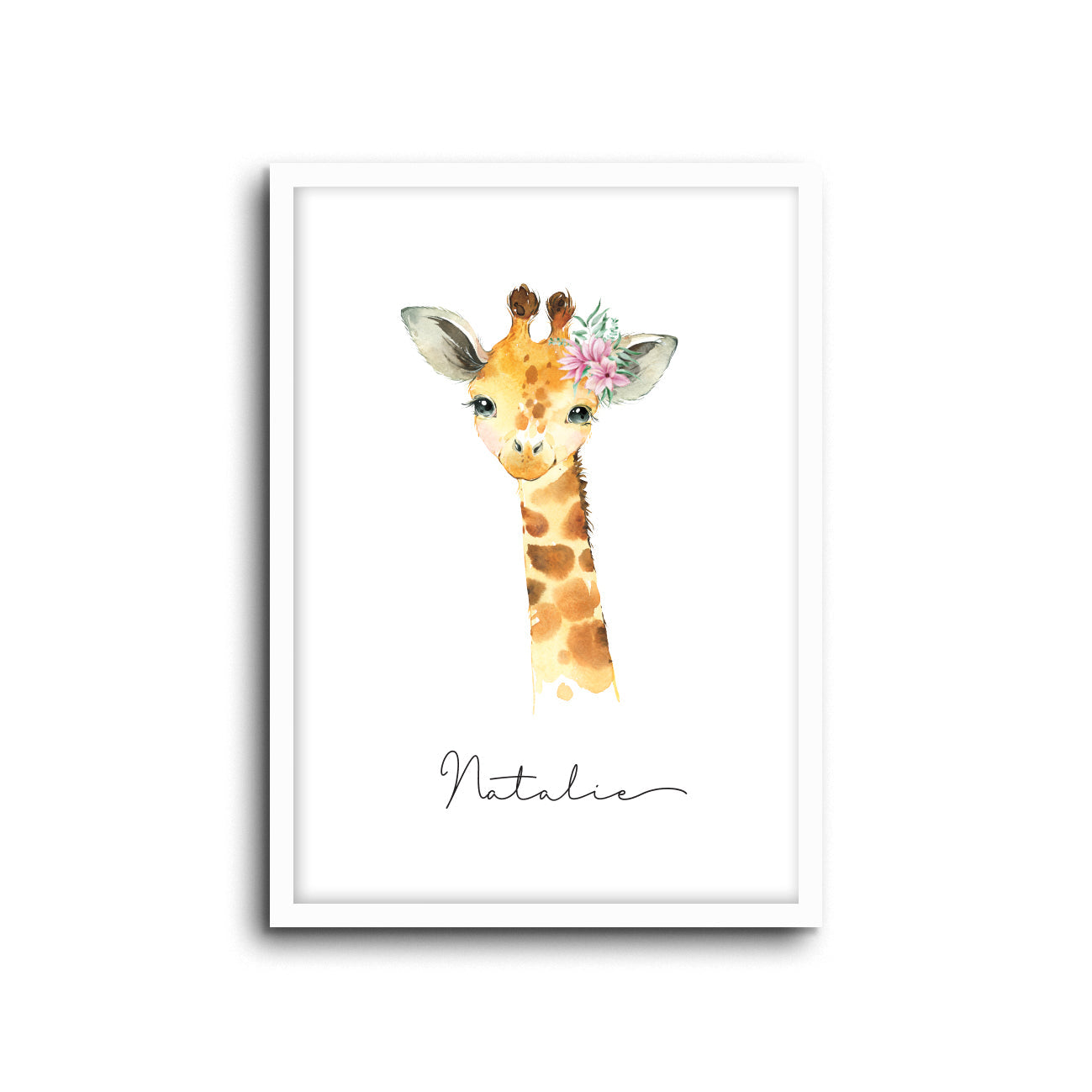 Wall Print | Giraffe (Custom Name)