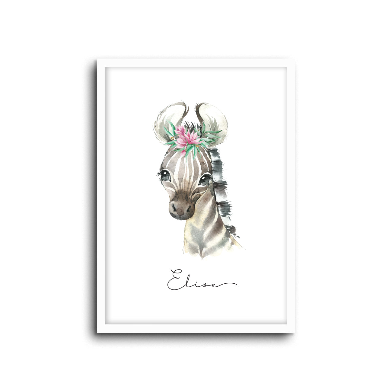 Wall Print | Zebra (Custom Name)