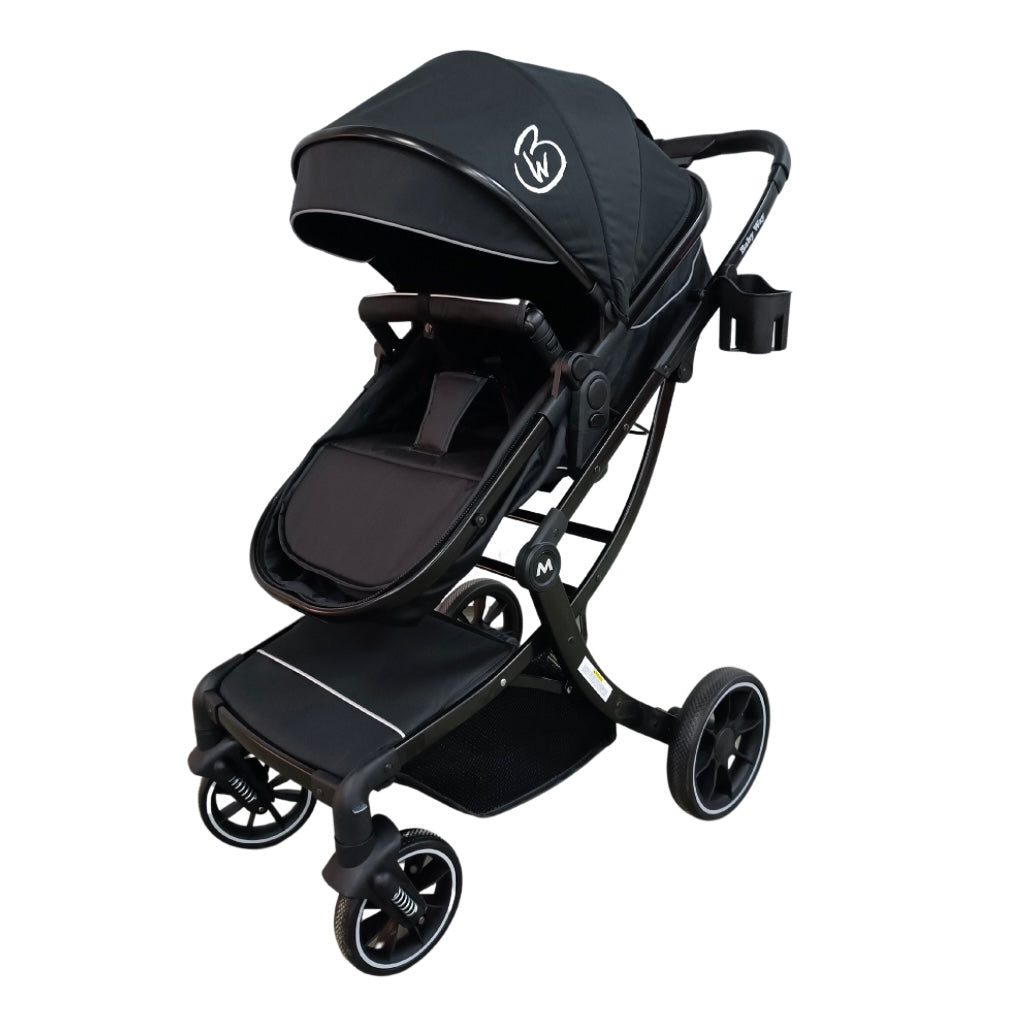 Baby 2 in 1 Multifunctional Two-Way Bassinet Stroller BLACK