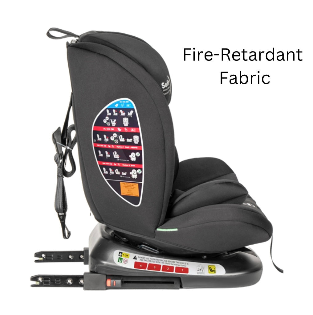All-Rider 360 Rotating Convertible i-Size Car Seat with ISOFIX and Top Tether BLACK
