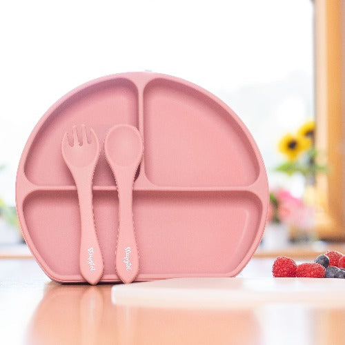 Sleepytot - Silicone Divided Plate + Cutlery