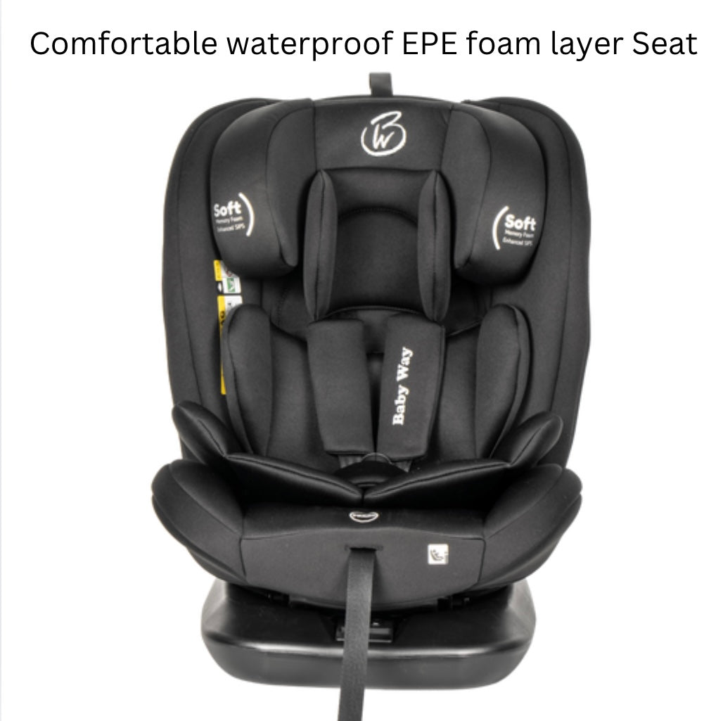 All-Rider 360 Rotating Convertible i-Size Car Seat with ISOFIX and Top Tether BLACK