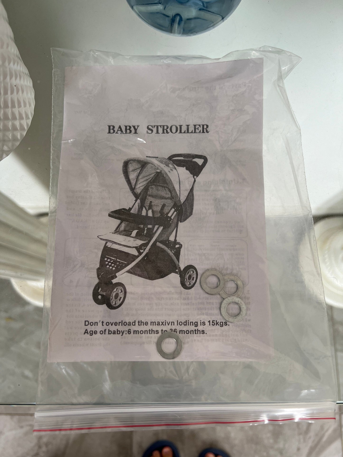 The Jogger - Agile 3-Wheel Compact Stroller + Food Tray + Parents Tray
