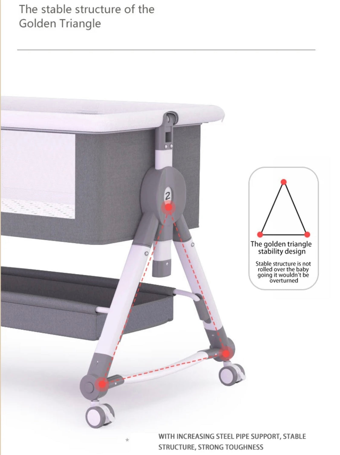 Baby Multifunctional Co-Sleeper Bed and Changing Table
