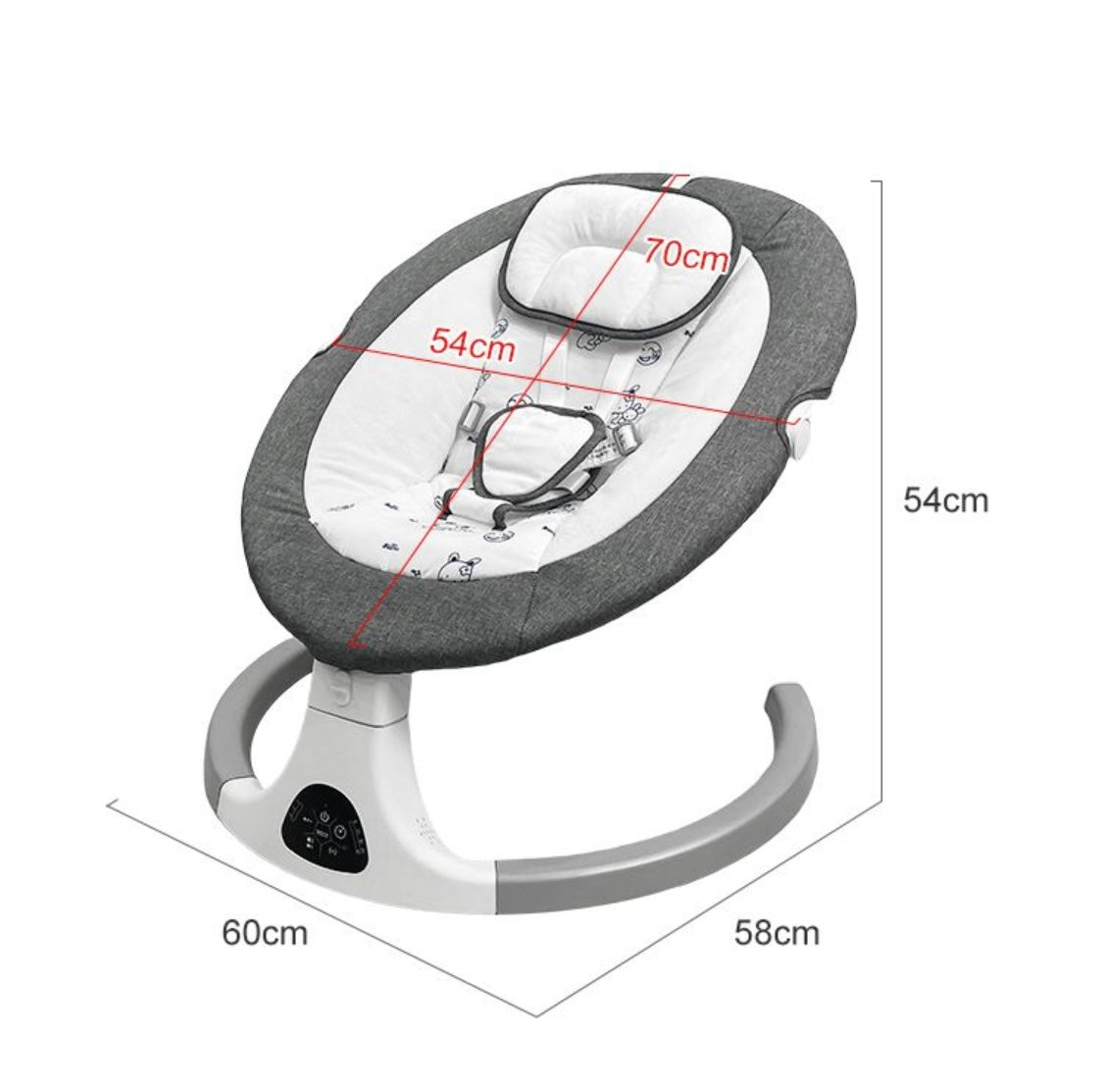 2-in-1 Electric Baby Rocker Swing / Bouncer & Dining Seat with Food Tray and Remote
