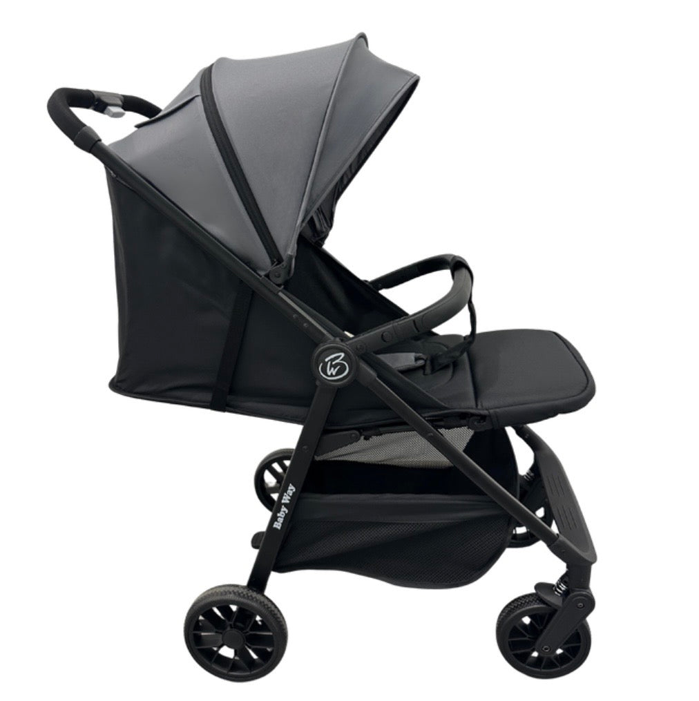 Roam Compact Travel-Friendly Stroller with Extended Canopy - BLACK