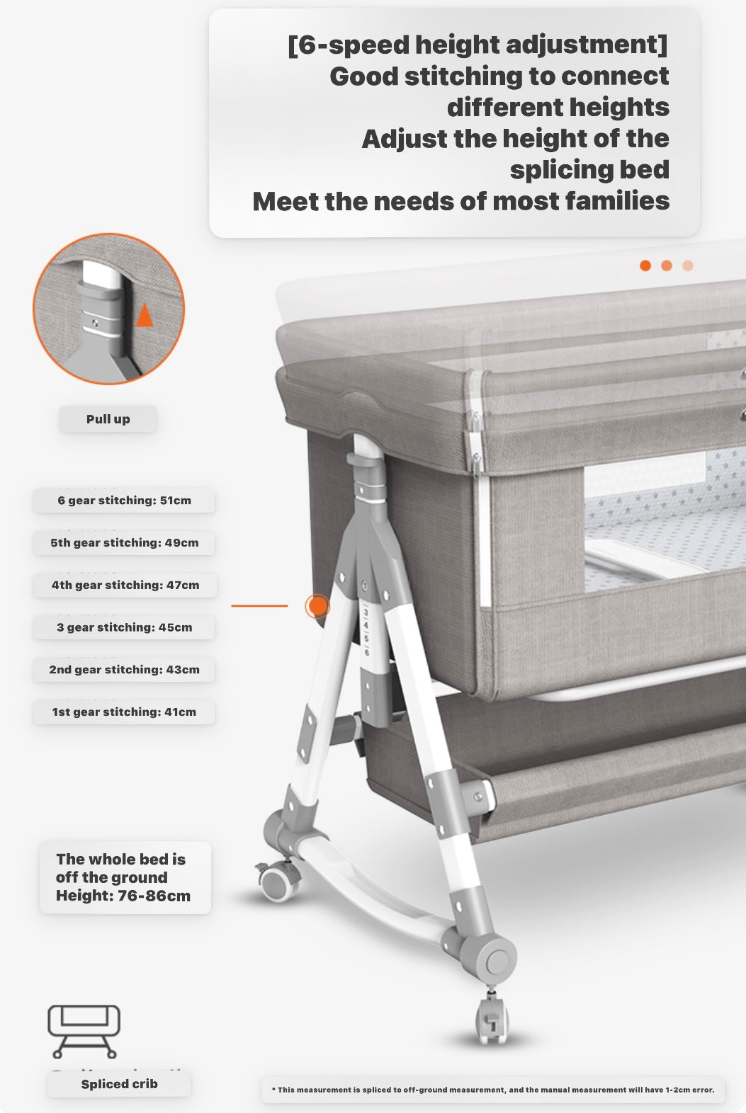 Baby Multifunctional Co-Sleeper Bed and Changing Table