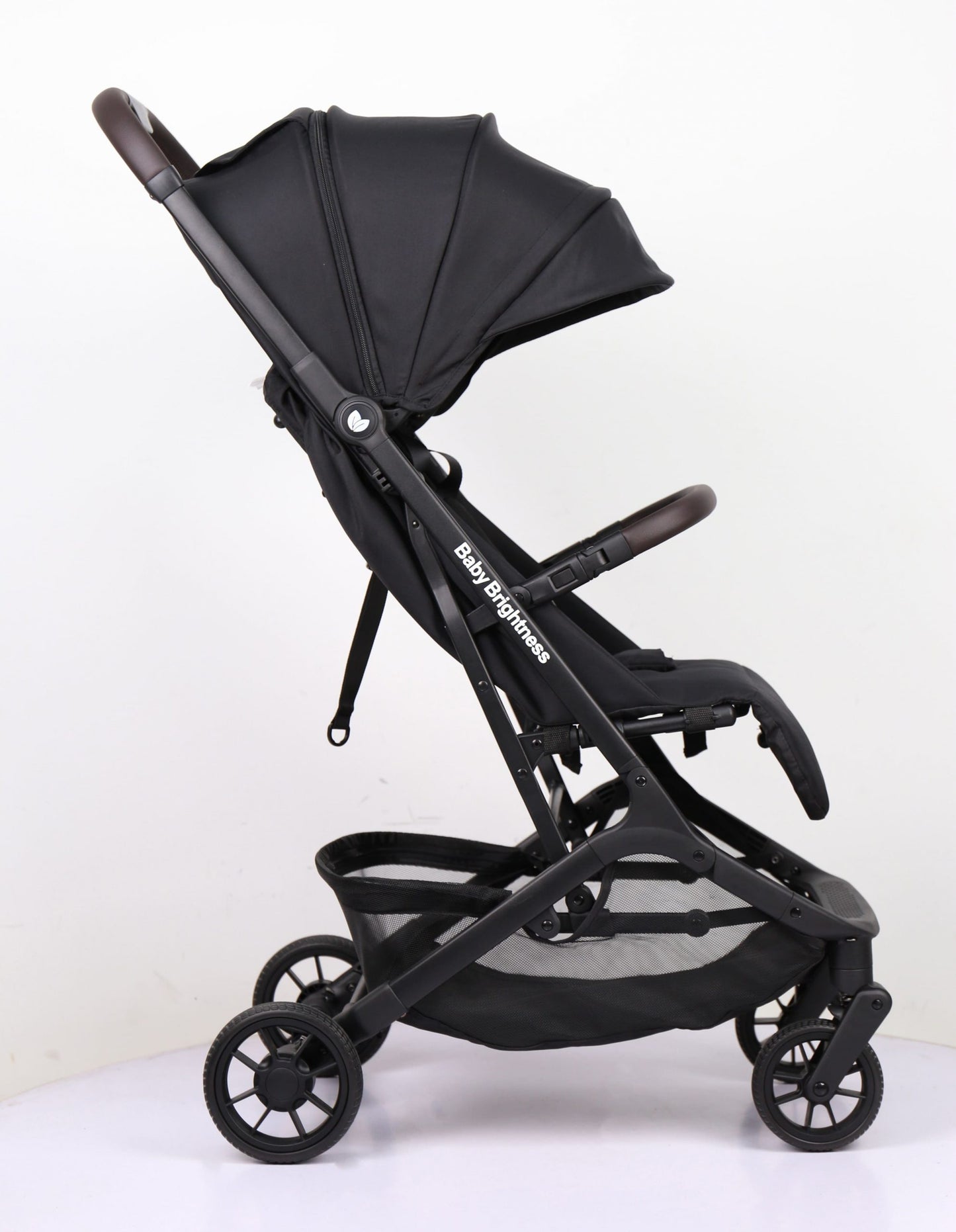 Baby Brightness AirGo Lightweight Compact Travel Pram and Portable ISOFIX Travel Booster Car Seat Black