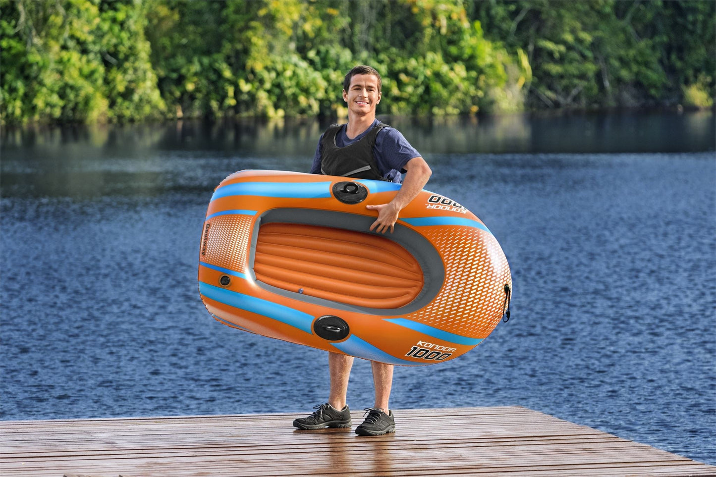 Bestway 149x85cm One Person Inflatable Kayak with Repair Patch