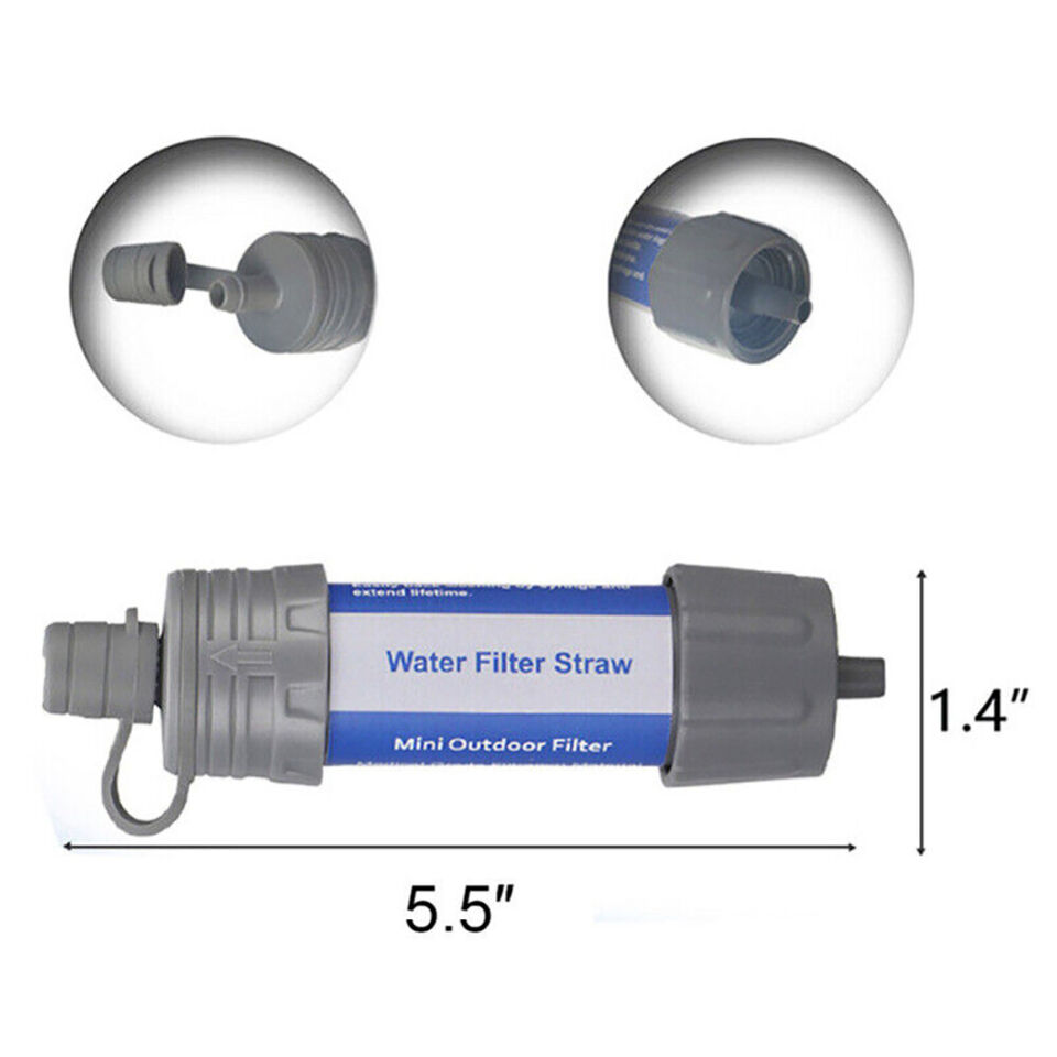 Portable Camping Hiking Mini Water Filter Straw Purifier