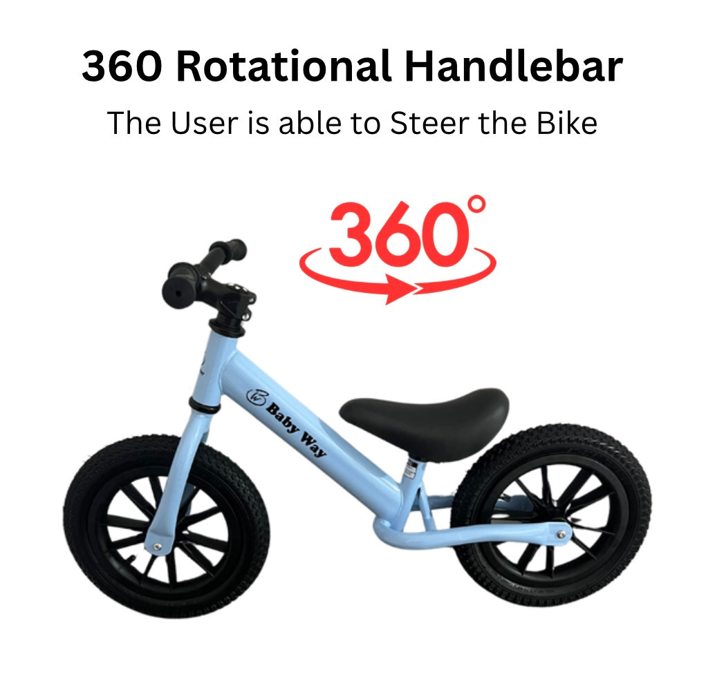 Toddler Balance Bike – Rubber Tyres & Adjustable Seat