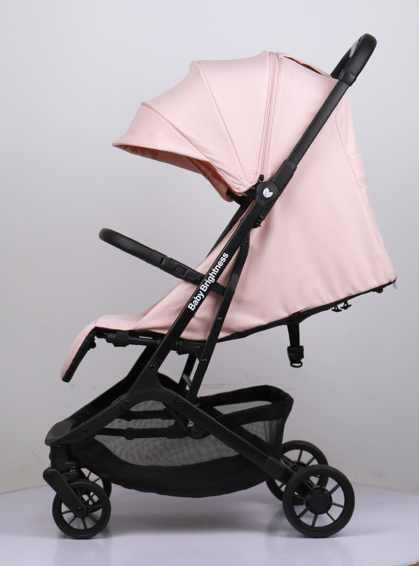 Baby Brightness AirGo Lightweight Compact Travel Pram and Portable ISOFIX Travel Booster Car Seat Pink