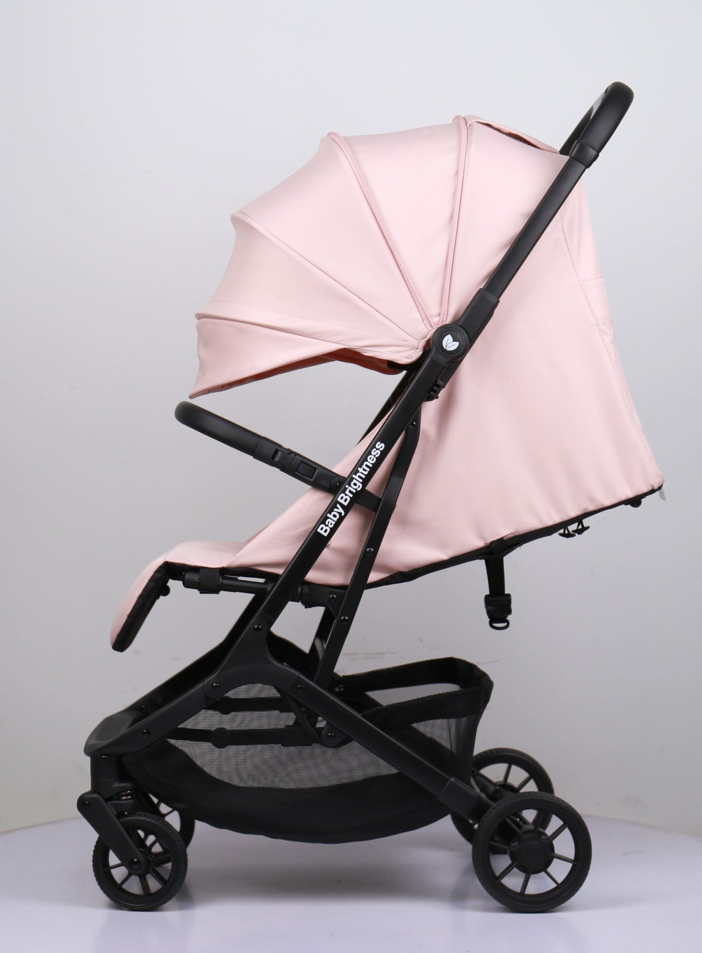 Baby Brightness AirGo Lightweight Compact Travel Pram and Portable ISOFIX Travel Booster Car Seat Pink