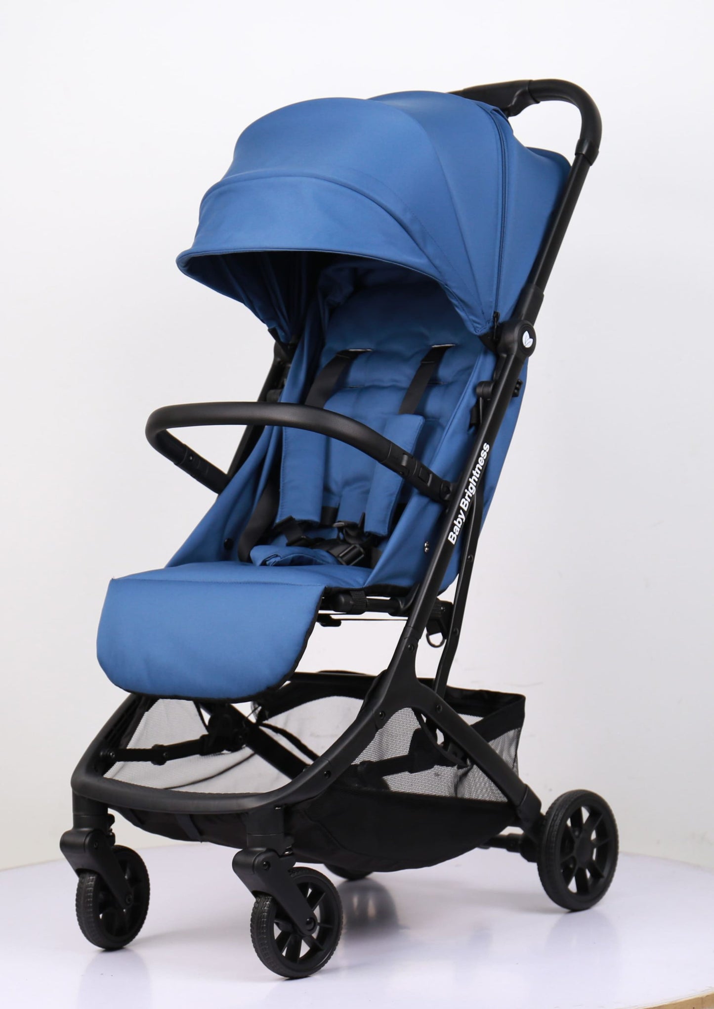 Baby Brightness AirGo Lightweight Compact Travel Pram and Portable ISOFIX Travel Booster Car Seat Blue