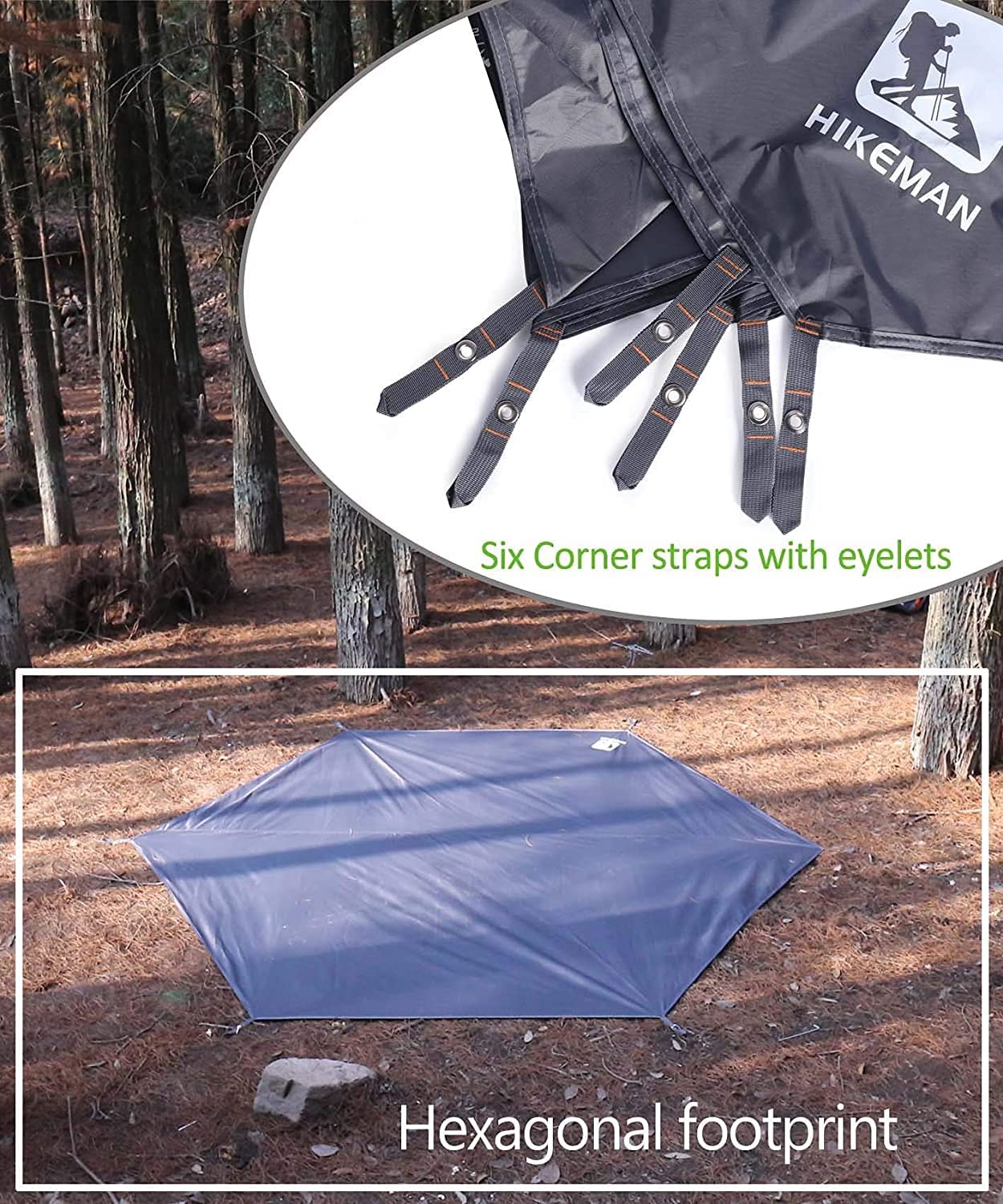 220x260cm Camping Tarp Tent Footprint Waterproof Mat Outdoor Groundsheet