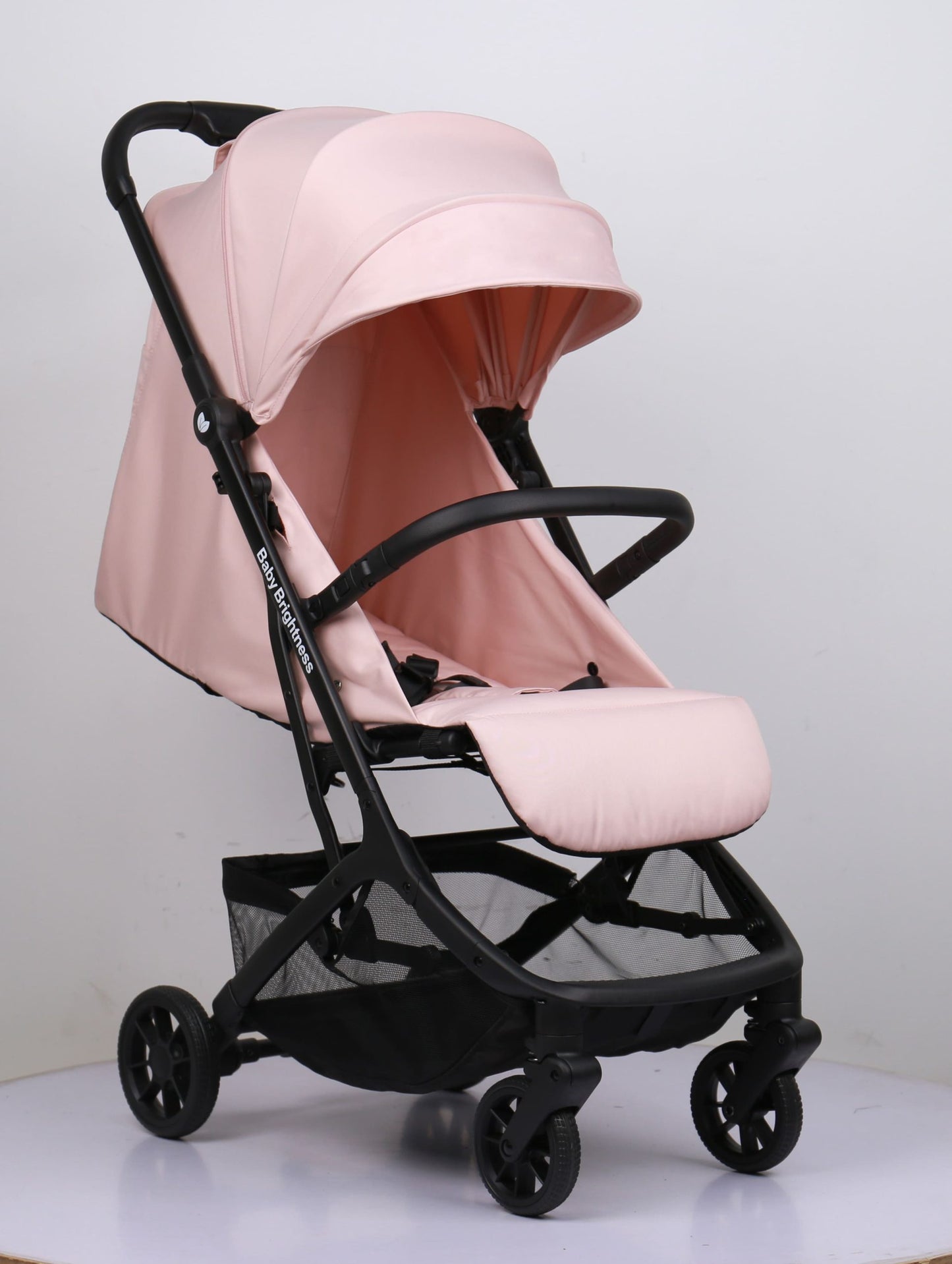 Baby Brightness AirGo Lightweight Compact Travel Pram and Portable ISOFIX Travel Booster Car Seat Pink