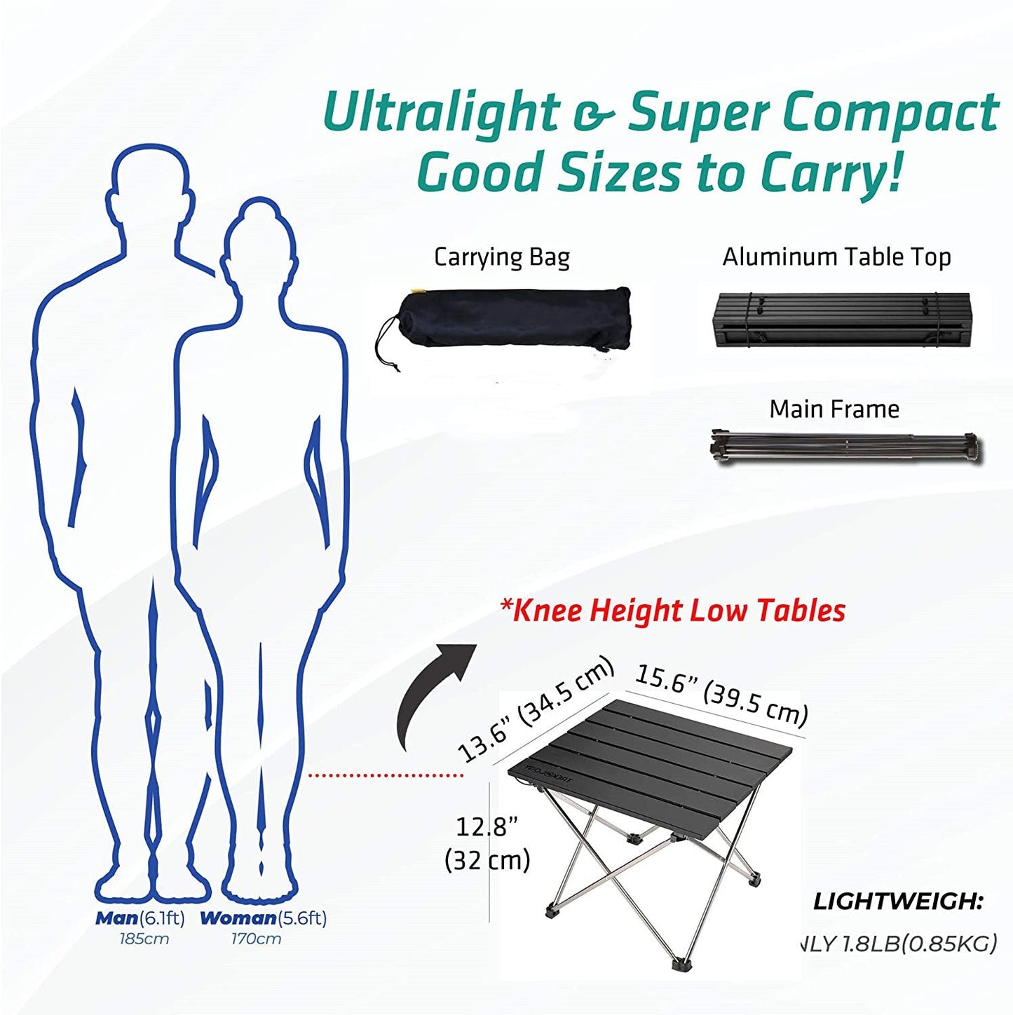 39.5x34.5x32cm Camping Table Foldable