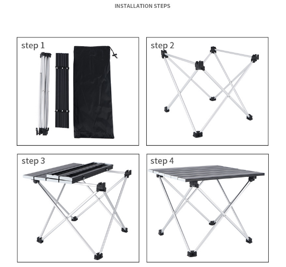 39.5x34.5x32cm Camping Table Foldable